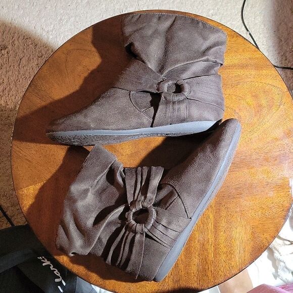 RAMPAGE SLOUCHY FIT SUEDE  ANKLE BOOTS R3 - Picture 8 of 13